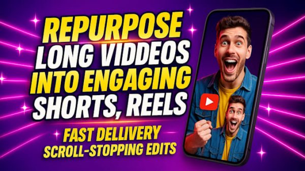 Repurpose videos, turn long form content to reels, tiktok, shorts